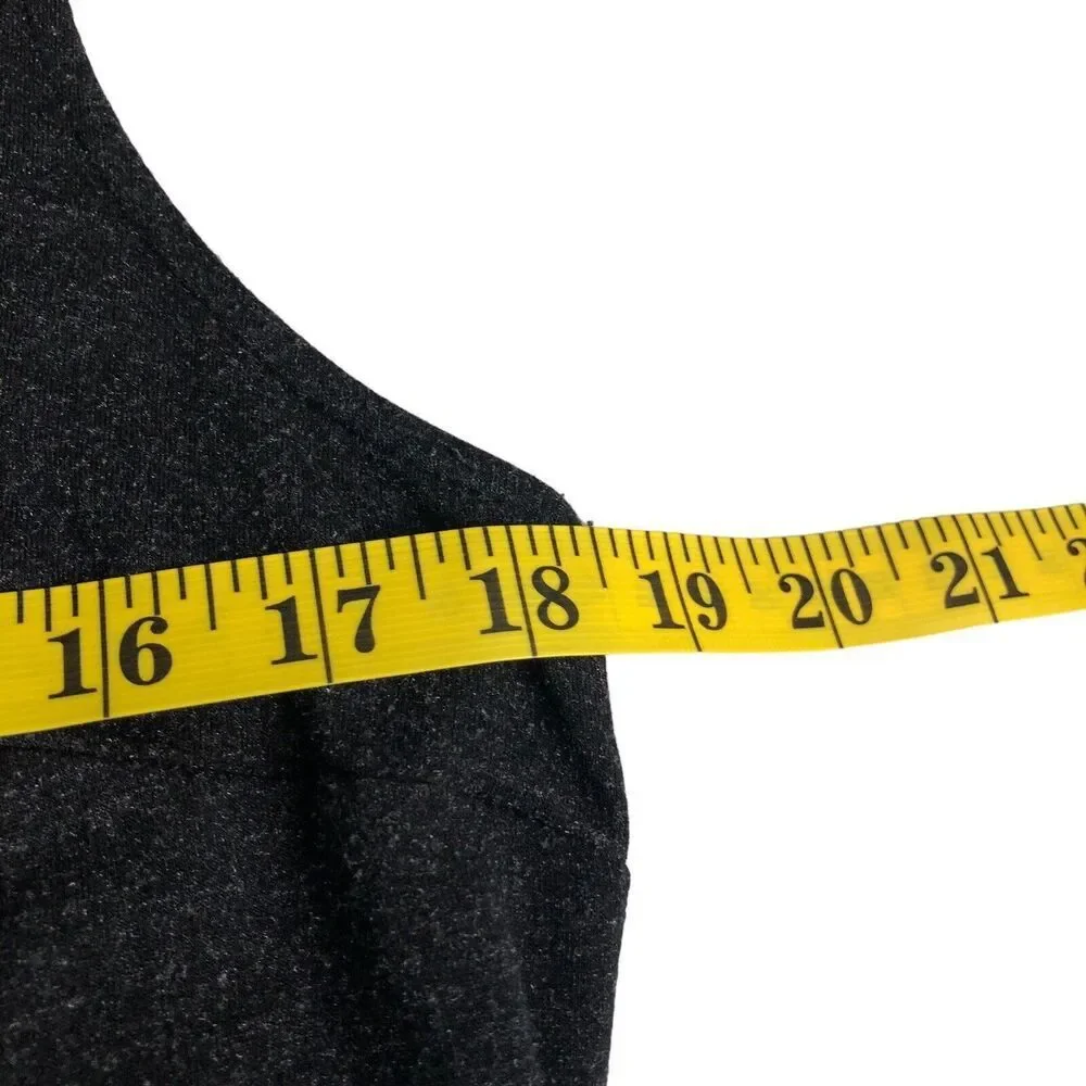 Alberto Makali Top Womens Large Heather Black Sequins Soft Stretch Knit Tank - Picture 11 of 11